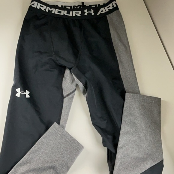Adidas Black and Gray Leggings compression youth - Picture 1 of 2